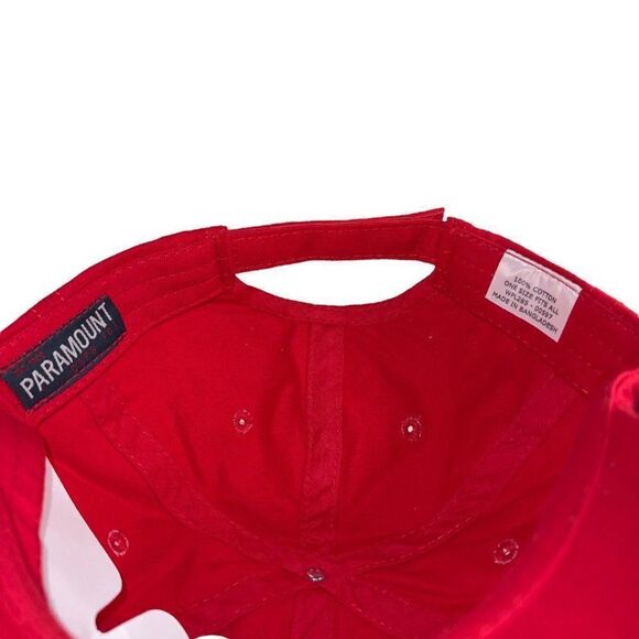 Hipster Lumberjack Beard Strapback Hat Red / White Adjustable OS - Picture 6 of 8